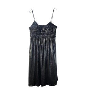 DressBarn Collection Women Sparkle Metallic Sequins Party Size 14 Babydoll Dress